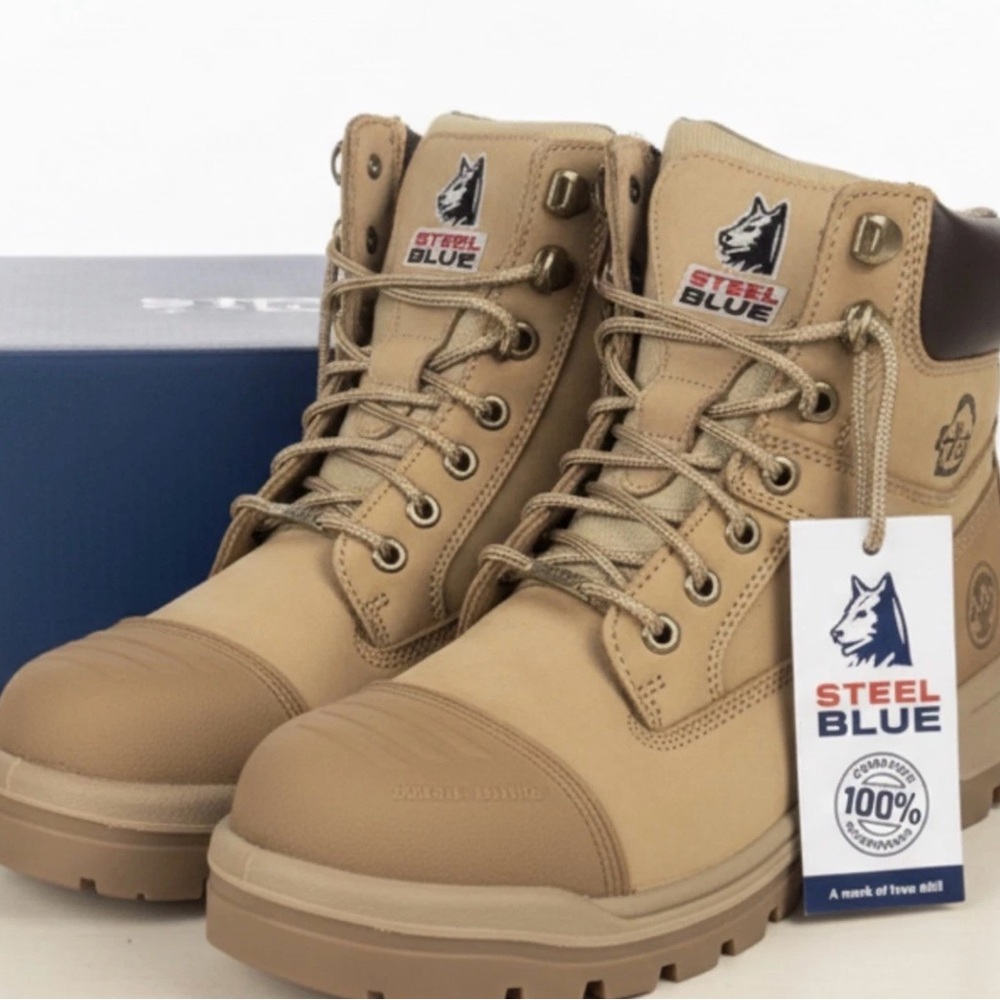 Steel Blue Men's Tan Safety Boots